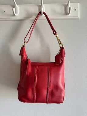 Vintage Coach Amanda red leather mini bag 6953 y2k classic small